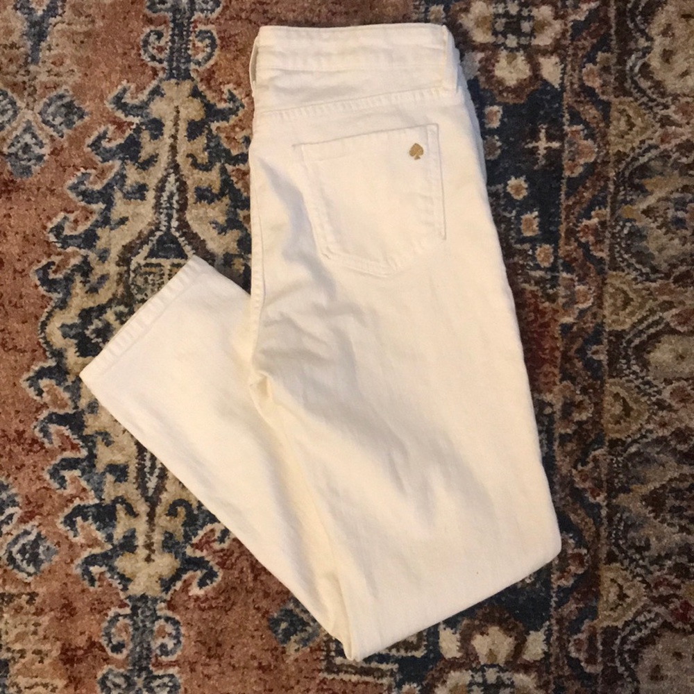 Kate Spade White denim cropped denim